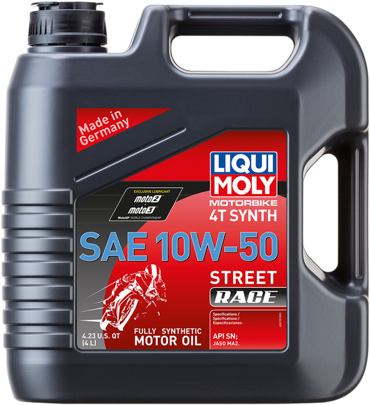 LIQUI MOLY Street Race Synthetic 4T Oil 10W-50 - 4L - Part Number 20068