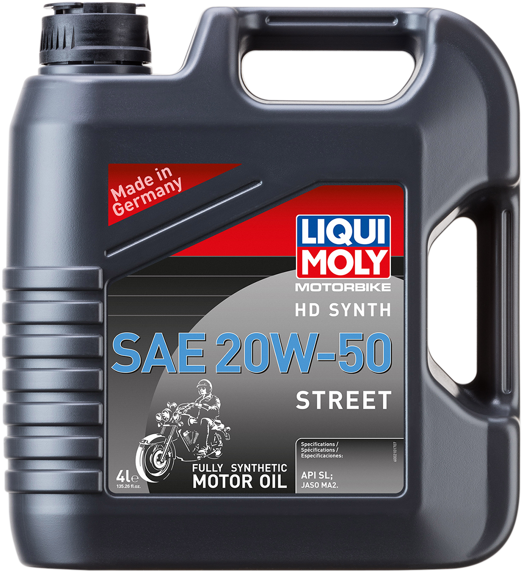 LIQUI MOLY H-D® Synthetic 4T Street Oil 20W-50 - 4 Liter - Part Number 20102