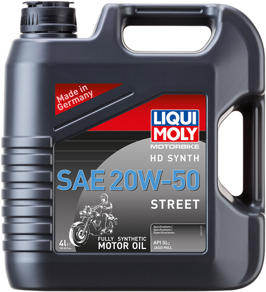 LIQUI MOLY H-D® Synthetic 4T Street Oil 20W-50 - 4 Liter - Part Number 20102