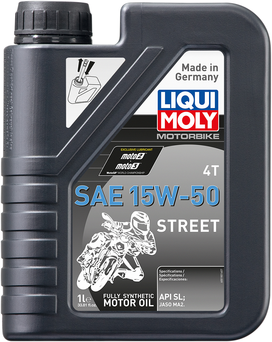 LIQUI MOLY Street 4T Oil 15W-50 – 1 Liter, Engine Protection & Performance