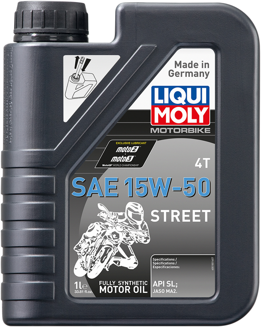 LIQUI MOLY Street 4T Oil 15W-50 – 1 Liter, Engine Protection & Performance