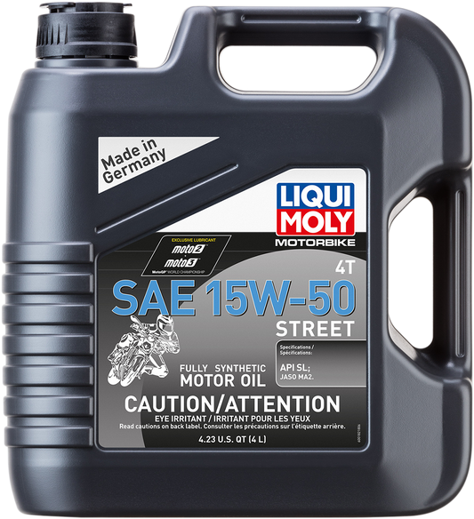 LIQUI MOLY Street 4T Oil 15W-50 - 4 Liter - Part Number 20060