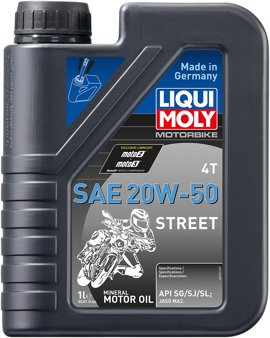 Liqui Moly Street 4T 20W-50 Motorcycle Oil - 1 Liter (Part No. 20062)