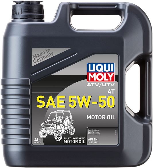 LIQUI MOLY ATV/UTV 4T Engine Oil 5W-50 - 4 Liter (Part Number 20214)