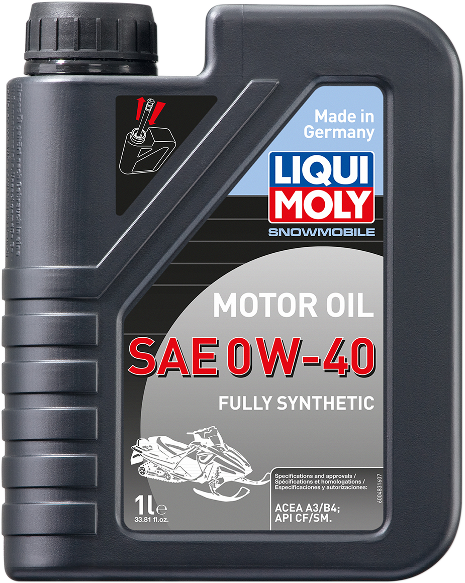 LIQUI MOLY Snowmobile Synthetic Oil 0W-40 - 1 Liter (Part Number 20148)