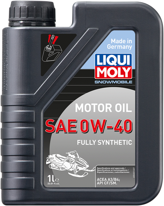 LIQUI MOLY Snowmobile Synthetic Oil 0W-40 - 1 Liter (Part Number 20148)
