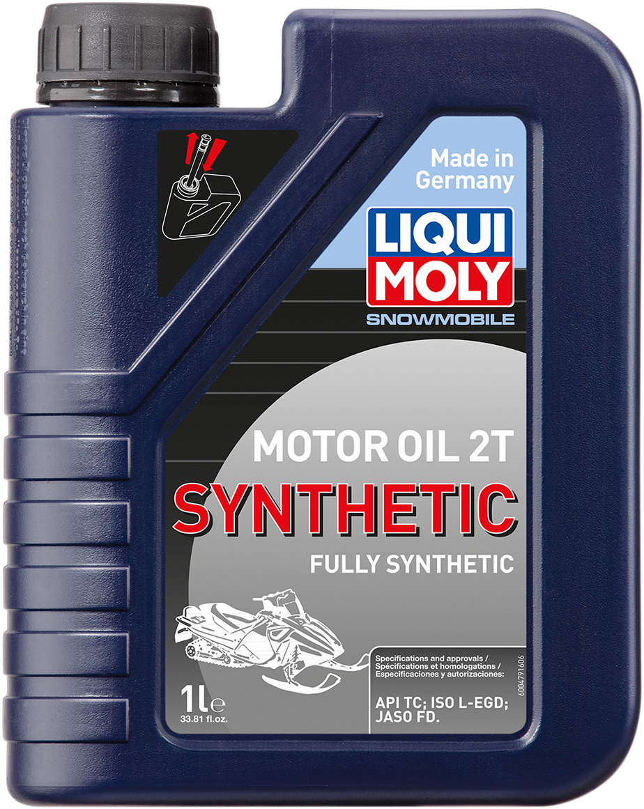 LIQUI MOLY Snowmobile Pro Race Synthetic 2T Oil - 1 Liter, Part Number 20144
