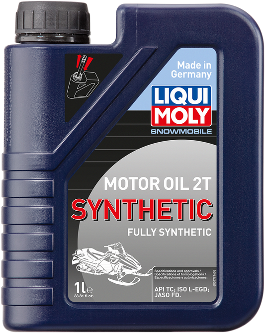 LIQUI MOLY Snowmobile Pro Race Synthetic 2T Oil - 1 Liter, Part Number 20144