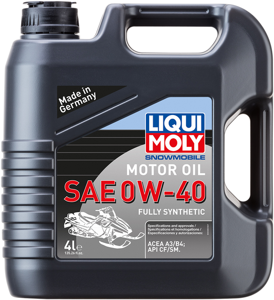 LIQUI MOLY Snowmobile Synthetic Oil 0W-40 - 4 Liter (Part Number 20150)
