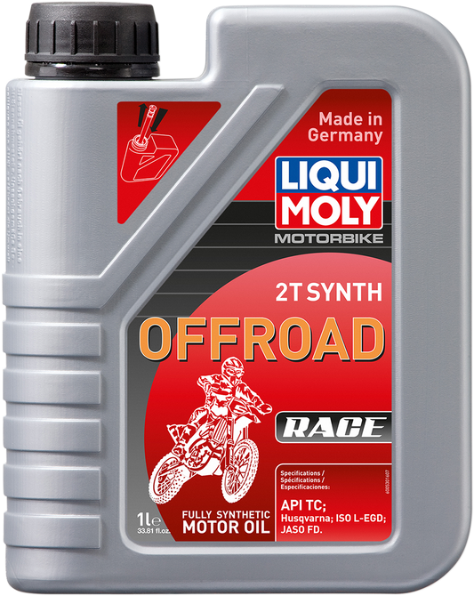 LIQUI MOLY Off-Road Synthetic 2T Oil - 1 Liter (Part Number 20178)