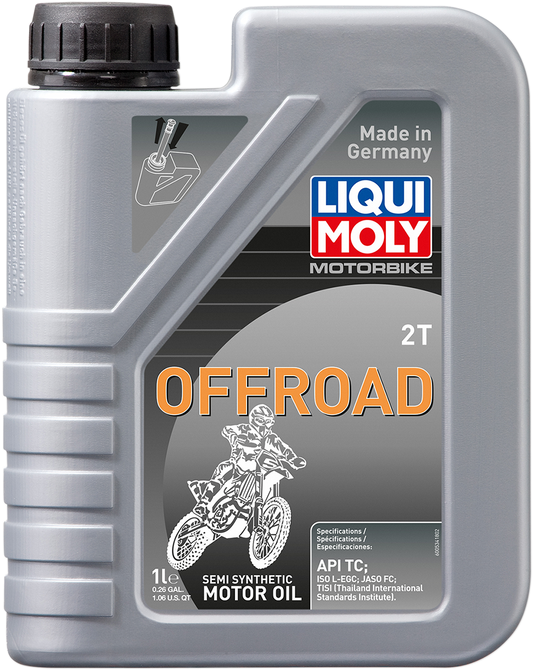 LIQUI MOLY Off-Road Semi-Synthetic 2T Oil - 1 Quart (Part Number 20182)