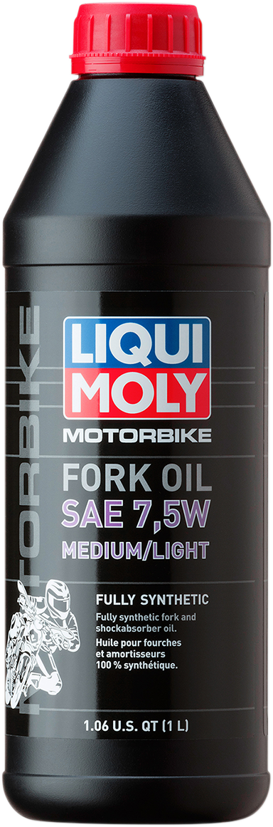 LIQUI MOLY Lite/Medium Fork Oil 7.5wt - 1 Liter, Part Number 20098
