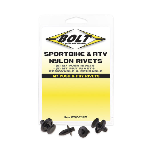 BOLT M7 Push & Pry Rivet Kit - 5 Rivets Each, Pack of 10