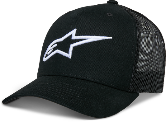 Alpinestars Ageless Trucker Hat Black/Black Flat Bill Cap w/Mesh Back