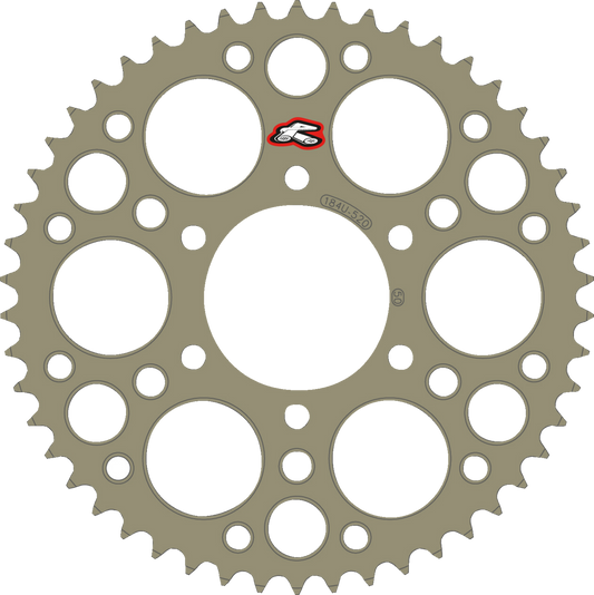 Renthal Rear Sprocket Aluminum 50 Tooth for Kawasaki, Suzuki, Triumph, and CFMoto - Part 184U-520-50P-HA