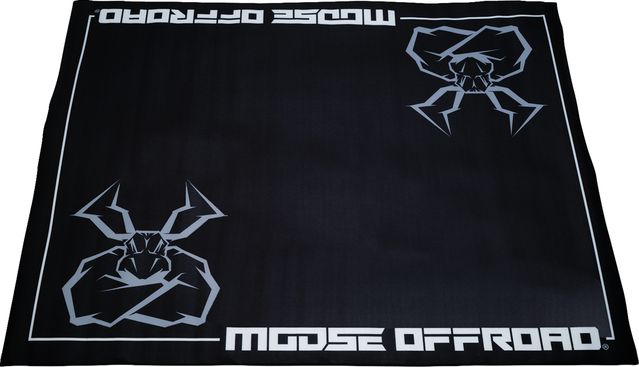 MOOSE OFFROAD Pit Pad for ATV HC160210ATVBK2 – Durable Rubber Ground Cover with Oil and Water Absorption