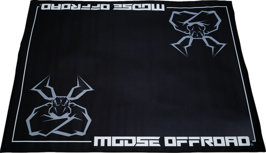 MOOSE OFFROAD Pit Pad for ATV HC160210ATVBK2 – Durable Rubber Ground Cover with Oil and Water Absorption
