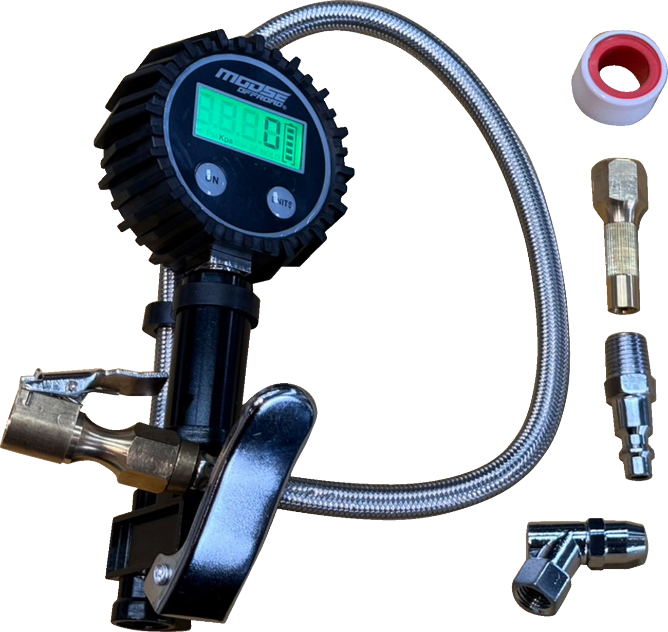 MOOSE Offroad Tire Inflator Gauge Q15-6016A with Digital Backlit Display