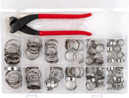 MOOSE OFFROAD Ear Clamp with Jaw Pincer Kit T03-6243K – Stainless Steel Hose Clamps Assortment