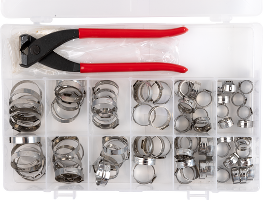 MOOSE OFFROAD Ear Clamp with Jaw Pincer Kit T03-6243K – Stainless Steel Hose Clamps Assortment