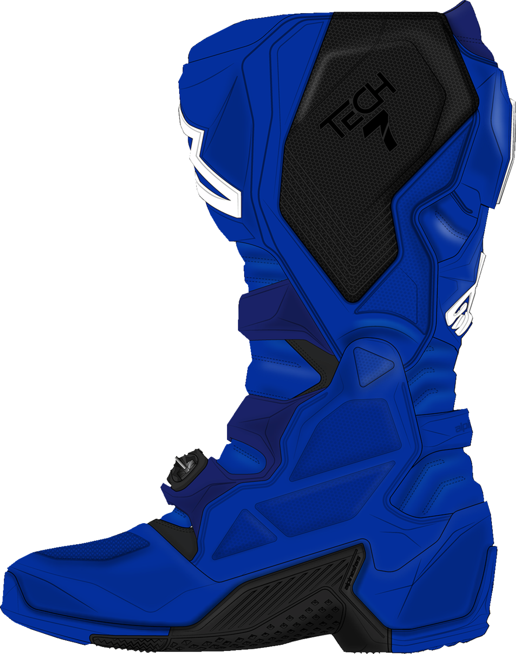 Alpinestars Tech 7 Off-Road Motorcycle Boots – Blue, US 12 / EU 47 – Part 2012025-70-12