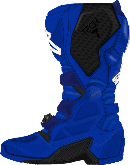Alpinestars Tech 7 Off-Road Motorcycle Boots – Blue, US 12 / EU 47 – Part 2012025-70-12