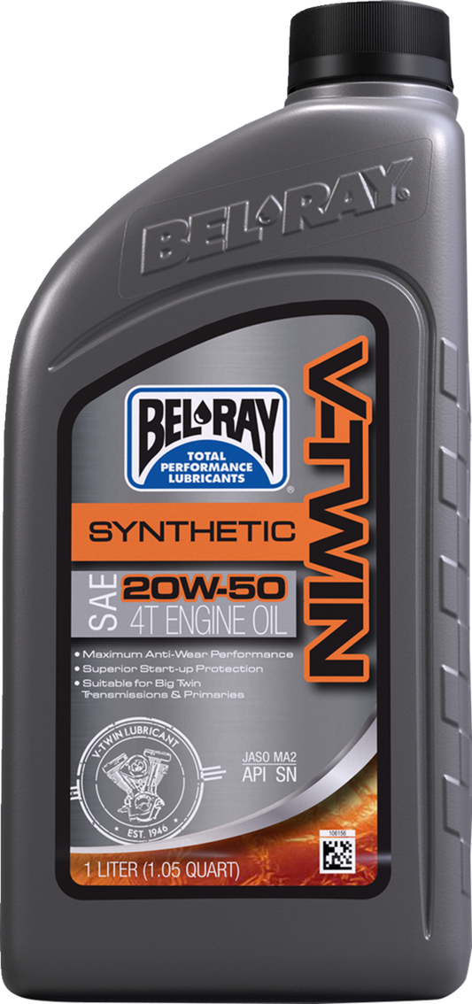 BEL-RAY V-Twin Synthetic Oil 20W-50 - 1 Quart (Part #303133150160)