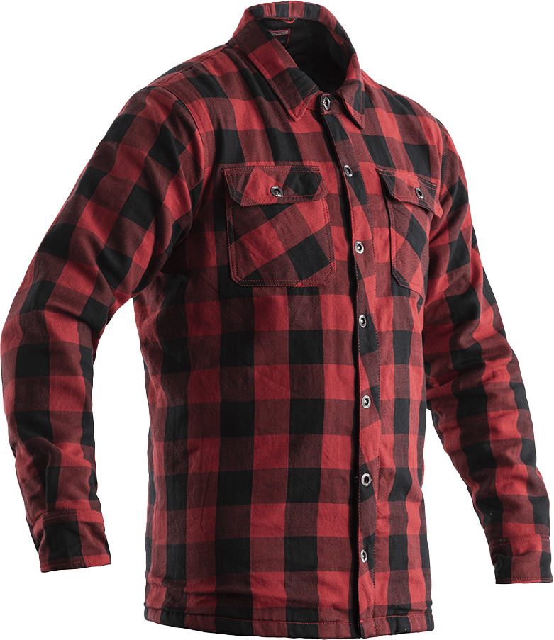RST Lumberjack CE Shirt Red Check Textile Large with Kevlar Reinforcement