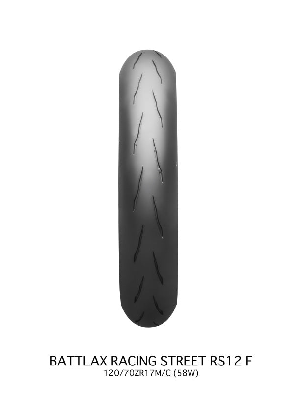 Bridgestone Battlax Racing Street RS12 Front Tire - 120/70ZR17 M/C 58W Tubeless for Sport and Sport Touring Motorcycles