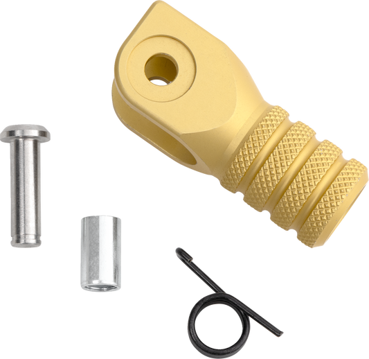 MOOSE OFFROAD Knurled Shift Lever Tip for Hammerhead CNC Levers - Gold (Part #81-0000-02-50)