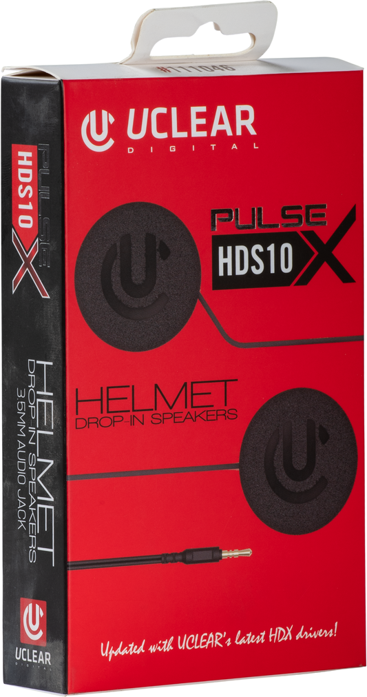 UCLEAR HDS10X Helmet Speakers with 40mm Drivers and 3.5mm Jack