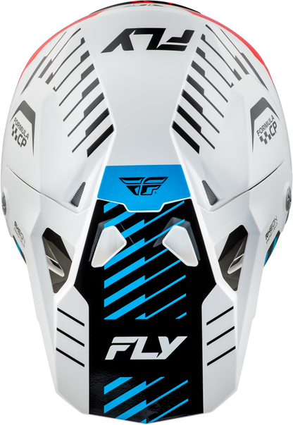 FLY RACING YOUTH FORMULA CP SLICE HELMET WHITE/RED/CYAN YL'YL