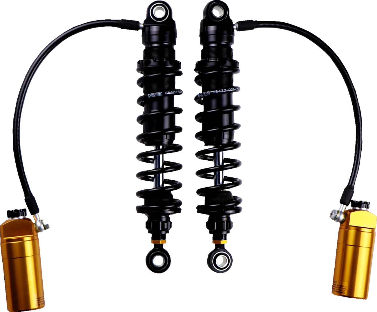 Ohlins STX36 Blackline Shock Absorber - 13 Inch Fully Adjustable HD 779 for Harley-Davidson Touring Bikes