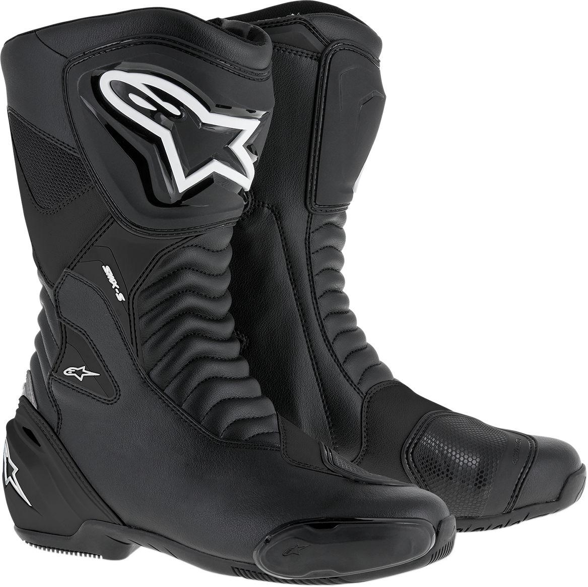 Alpinestars SMX-S Motorcycle Boots - Black, US 8 / EU 42, Part Number 2223517-1100-42