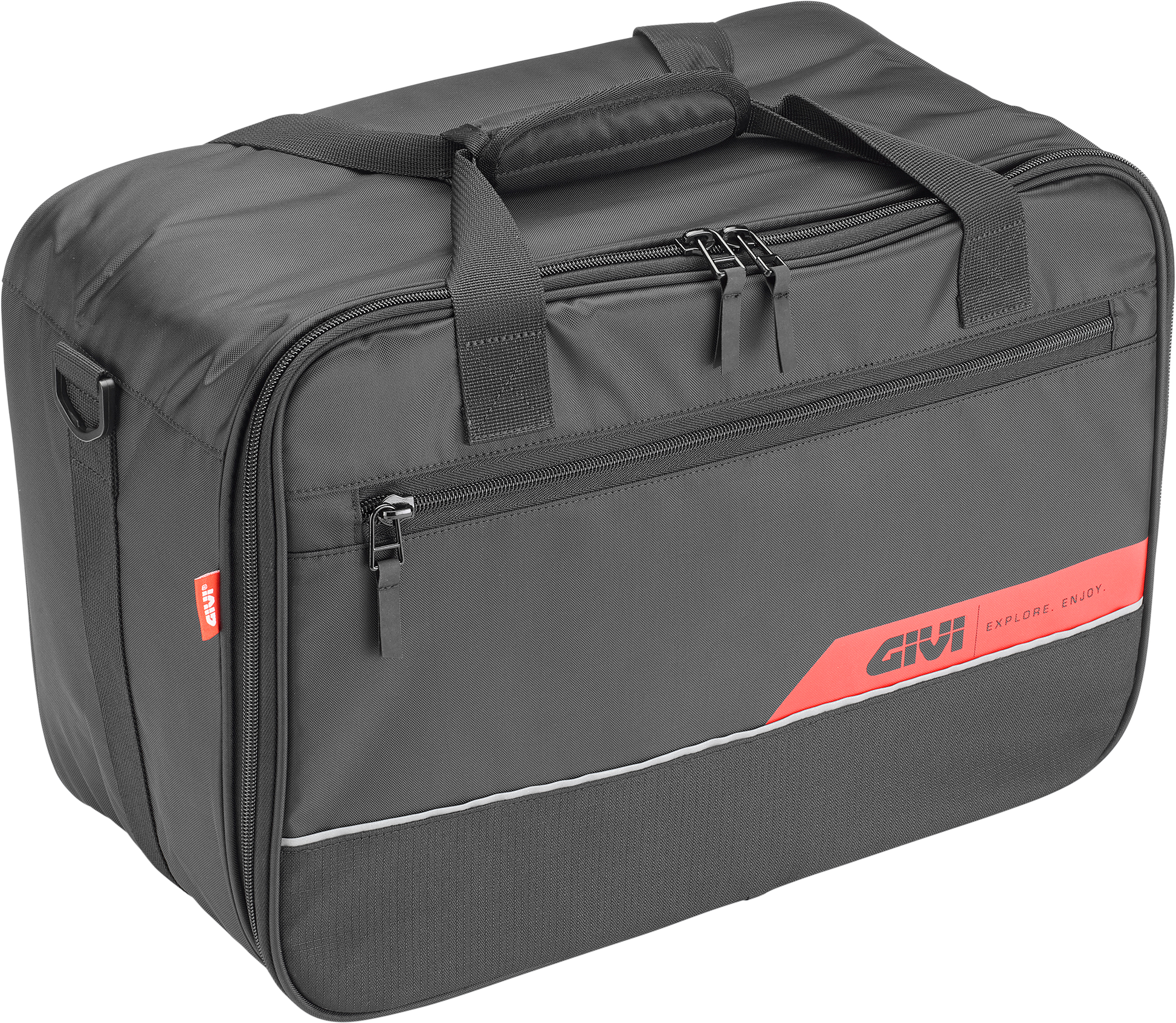 GIVI T468C V35 Matte Black Side Cases with Red Lenses – 37 Liter Each Pair