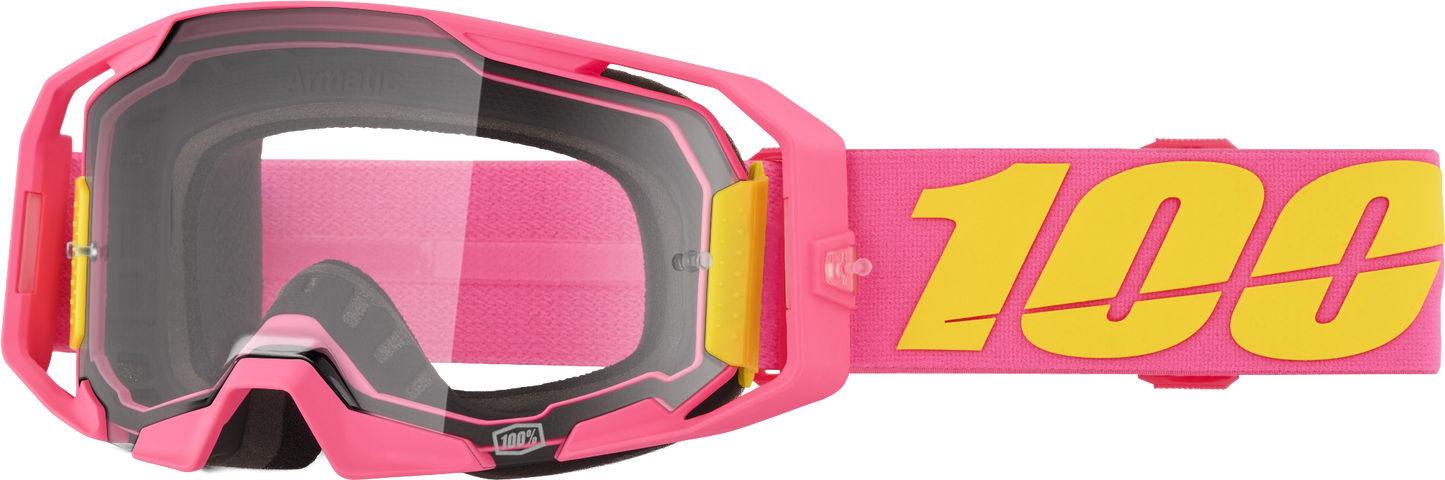 100 Percent ARmatic Goggle with Clear Lens - High Impact Resistant MX Goggles