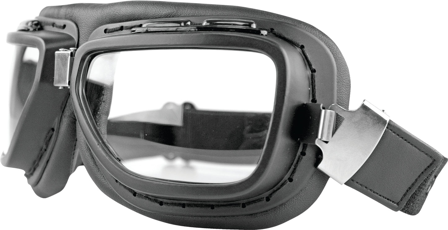 BOBSTER Pilot Goggles Matte Black with Interchangeable Lenses - Retro and Modern Style
