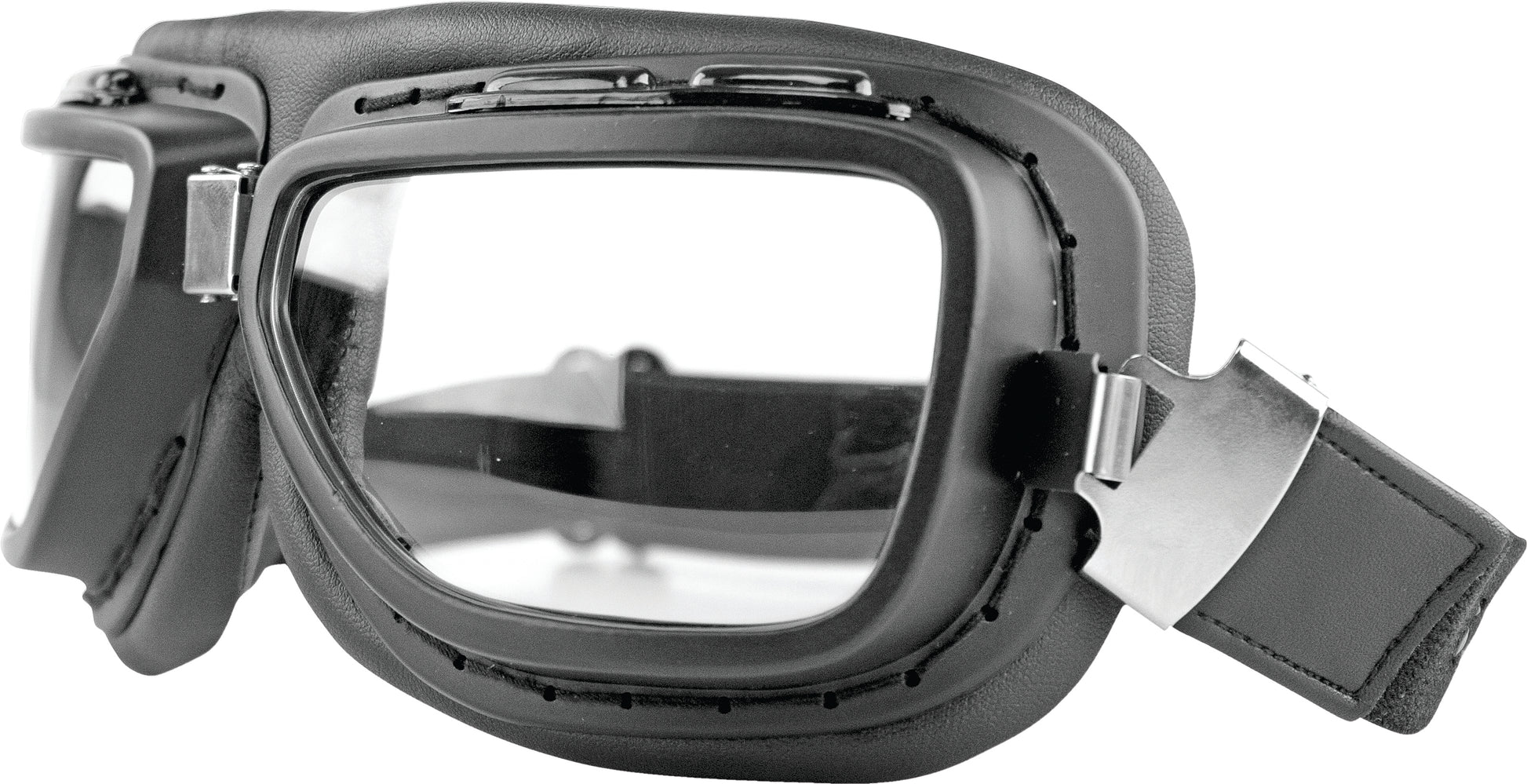 BOBSTER Pilot Goggles Matte Black with Interchangeable Lenses - Retro and Modern Style