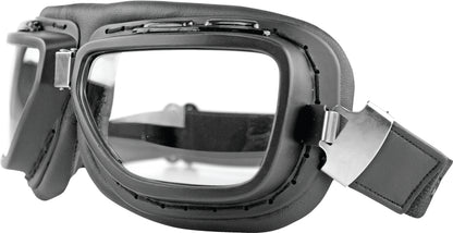 BOBSTER Pilot Goggles Matte Black with Interchangeable Lenses - Retro and Modern Style