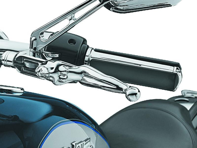 Kuryakyn Silhouette Levers 96-Up Cable Chrome for Harley Davidson Models