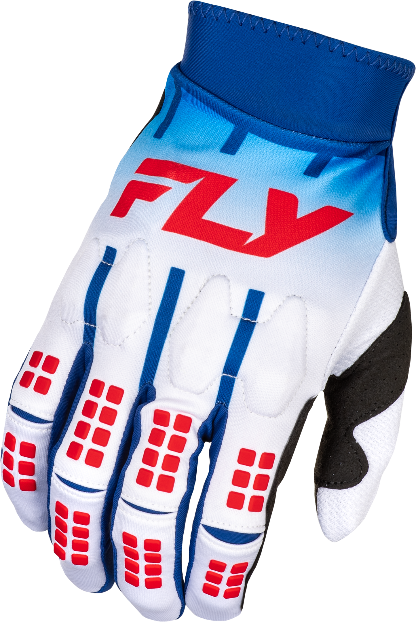 Fly Racing Evolution DST Gloves Red/White/Blue XS – Premium Race Gloves with Enhanced Mobility and Protection