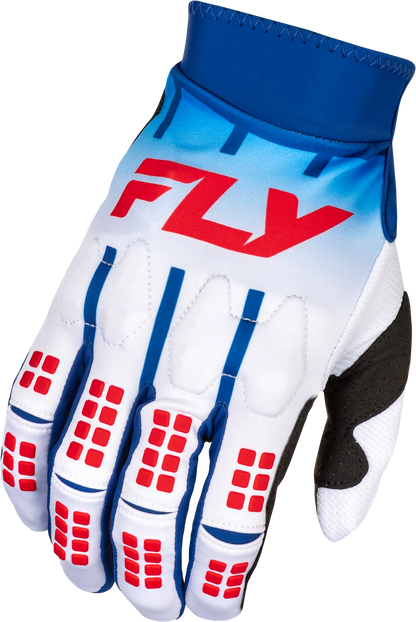 Fly Racing Evolution DST Gloves Red/White/Blue XS – Premium Race Gloves with Enhanced Mobility and Protection