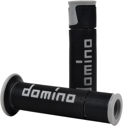 Domino Racing A450 ROAD RACING GRIPS BLACK/GRAY PAIR