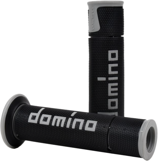 Domino Racing A450 ROAD RACING GRIPS BLACK/GRAY PAIR
