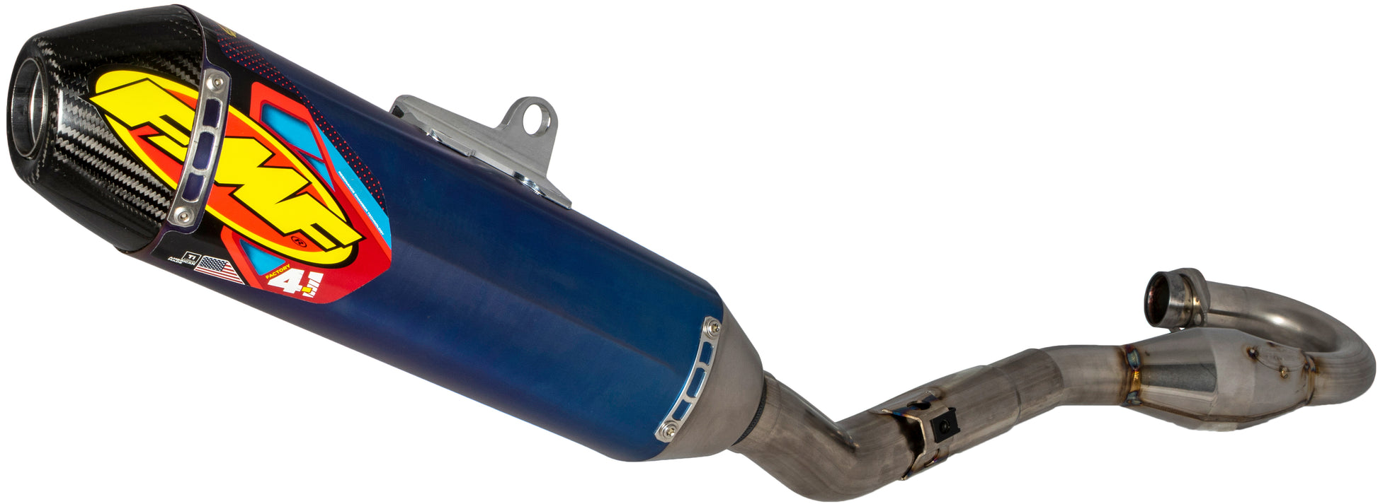 FMF Ano Ti Factory 4.1 System with Canister Cap and Stainless Steel Header for Husqvarna FE 450