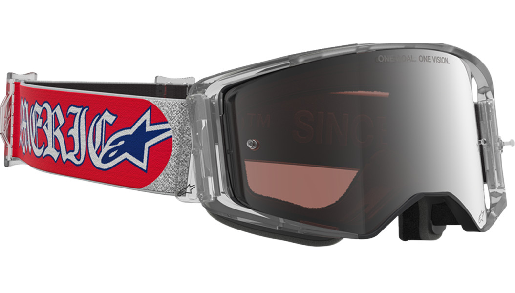 Alpinestars Supertech Goggle - Merica 25 - Red/Blue - Silver/Copper 2601-4102