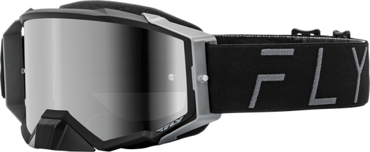 Fly Racing Zone Pro Goggle Black / Grey with Black Mirror and Smoke Lens