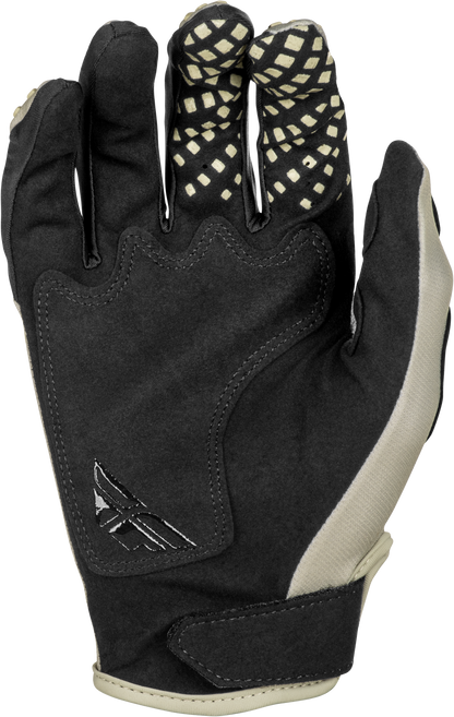 Fly Racing Kinetic Sym Gloves Light Grey, Red & Black – Size Small