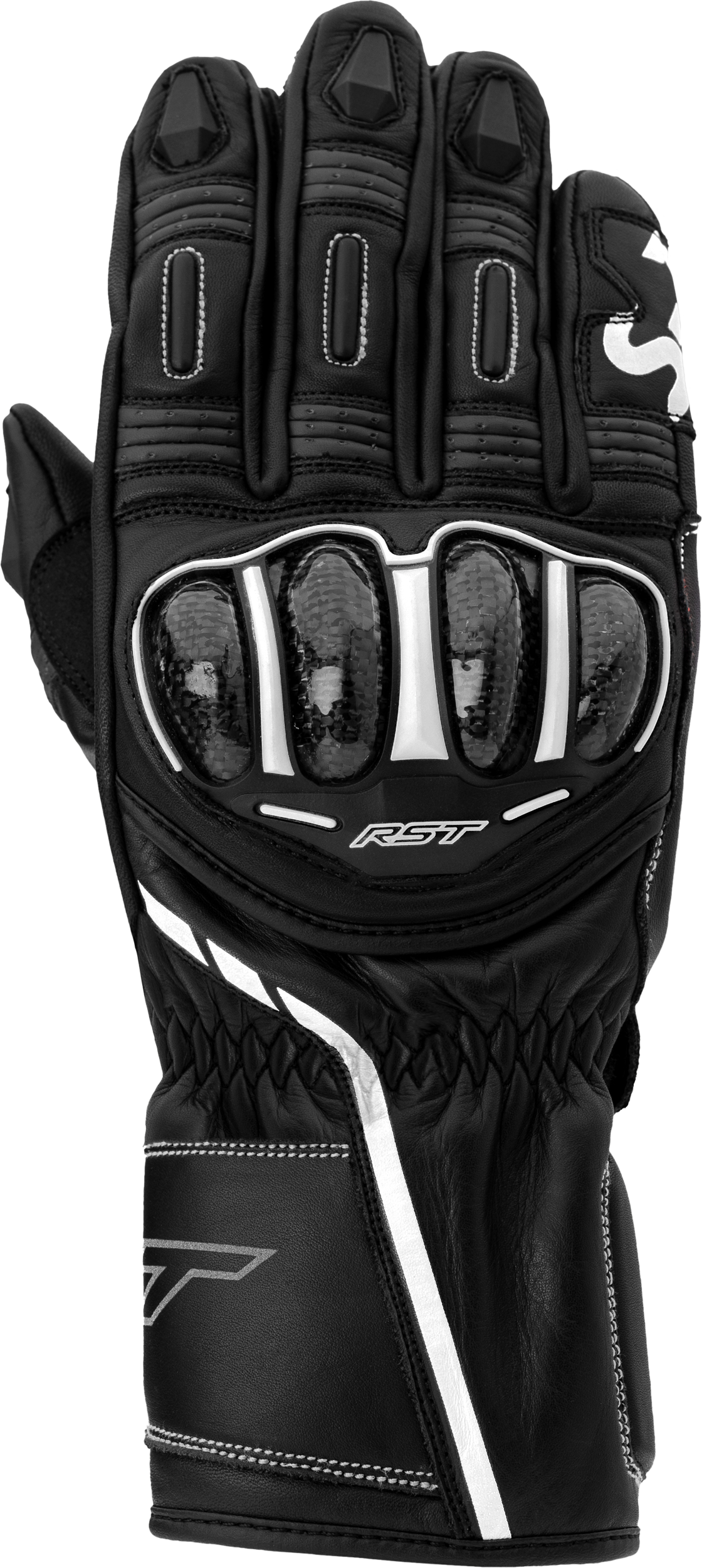 RST Ladies S1 CE Motorcycle Glove Black and White Small