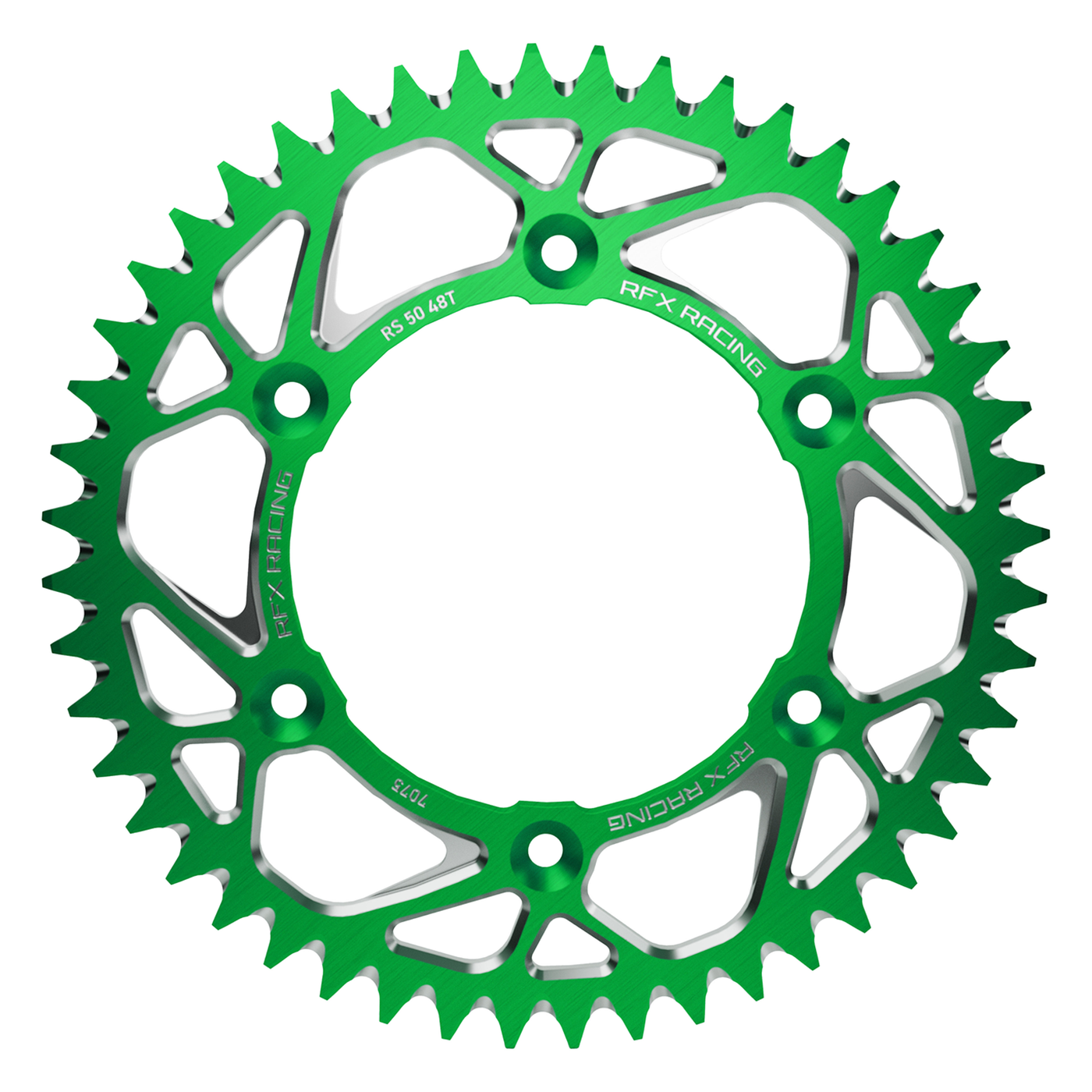 RFX Aluminum Rear Sprocket 53 Teeth for Kawasaki - Green Finish (Part No. FXRS 25-53 99GN)